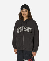 Stüssy Outline Zip Hood Washed Black Sweatshirts Zip-Ups 118559 0034