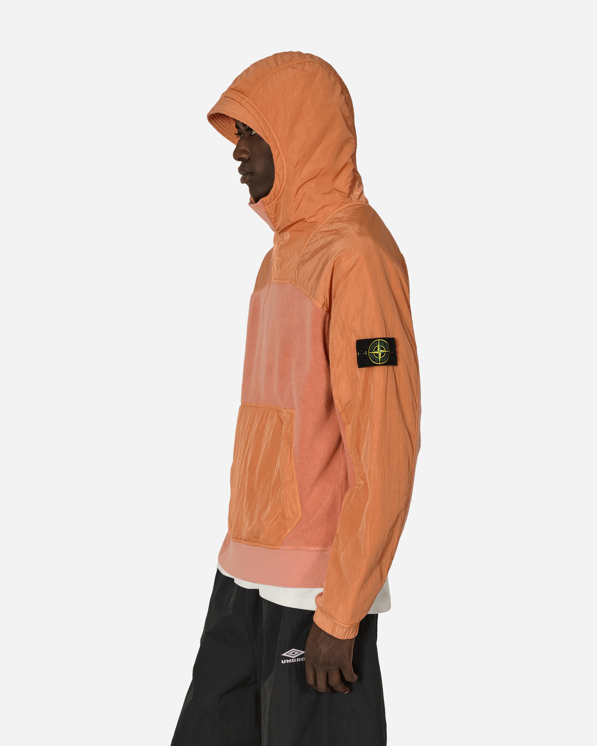 Stone Island Sherpa Hooded Sweatshirt Orange Sweatshirts Fleece 811562653 V0032