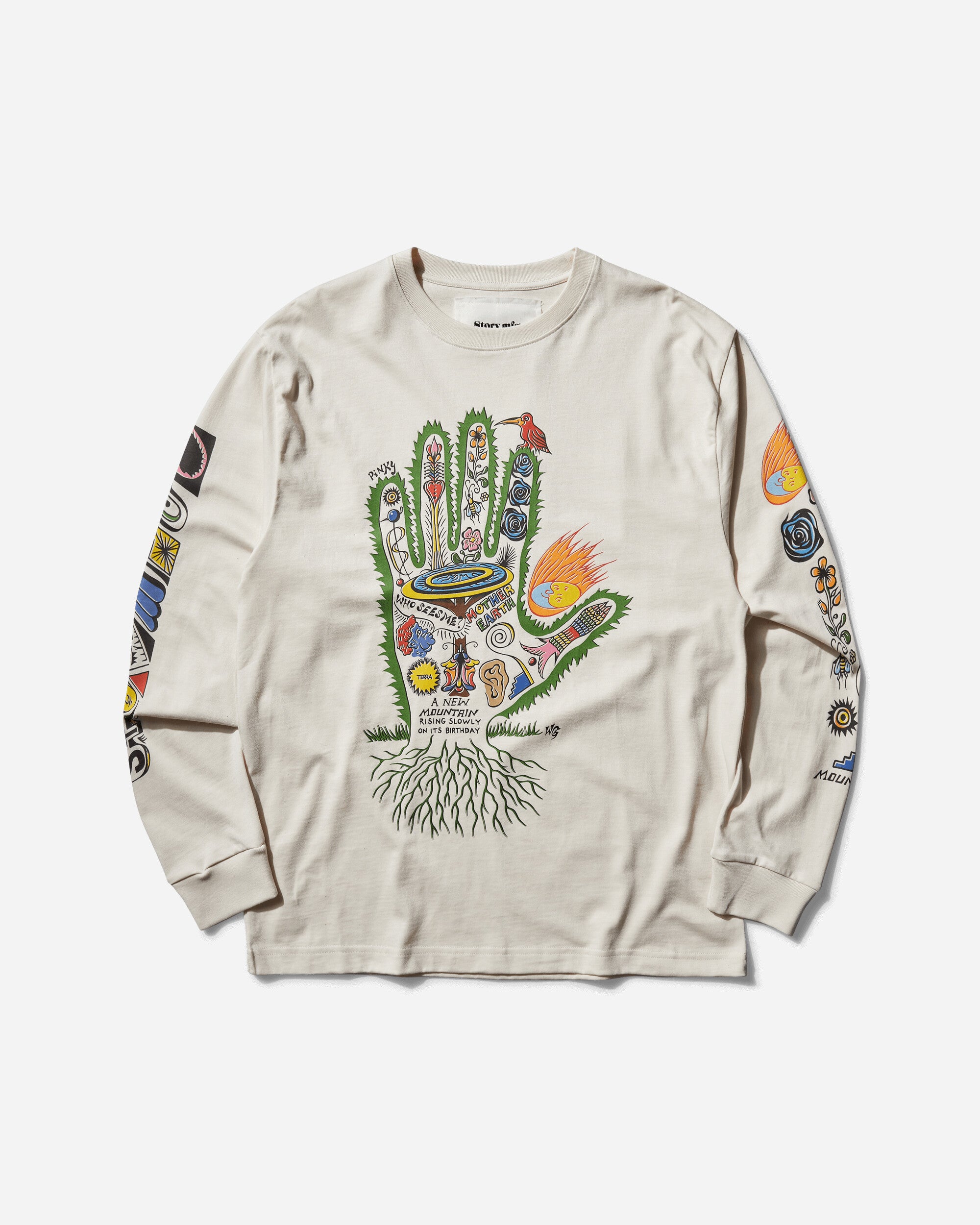 Story mfg. Grateful Tee Ls Story Hand T-Shirts Longsleeve SAW24TSGTLCOT SHA