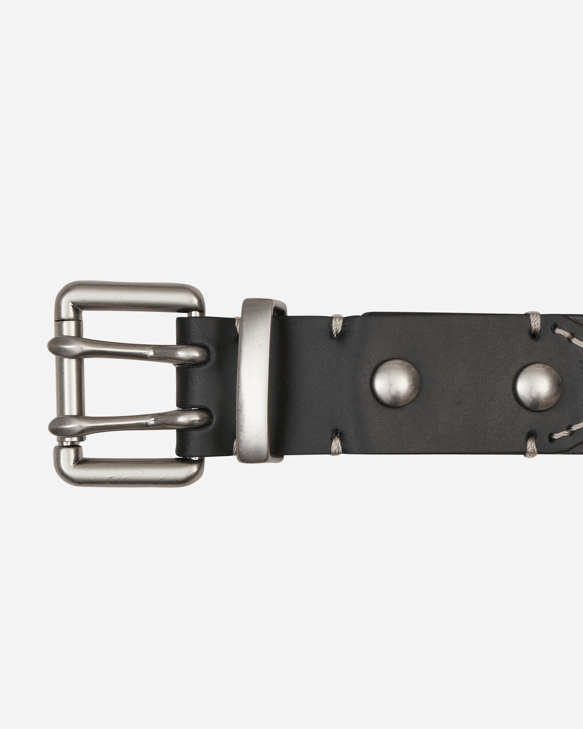 Unaffected Double Pin Leather Belt Black Belts Belt UN24SSAC03 BLACK