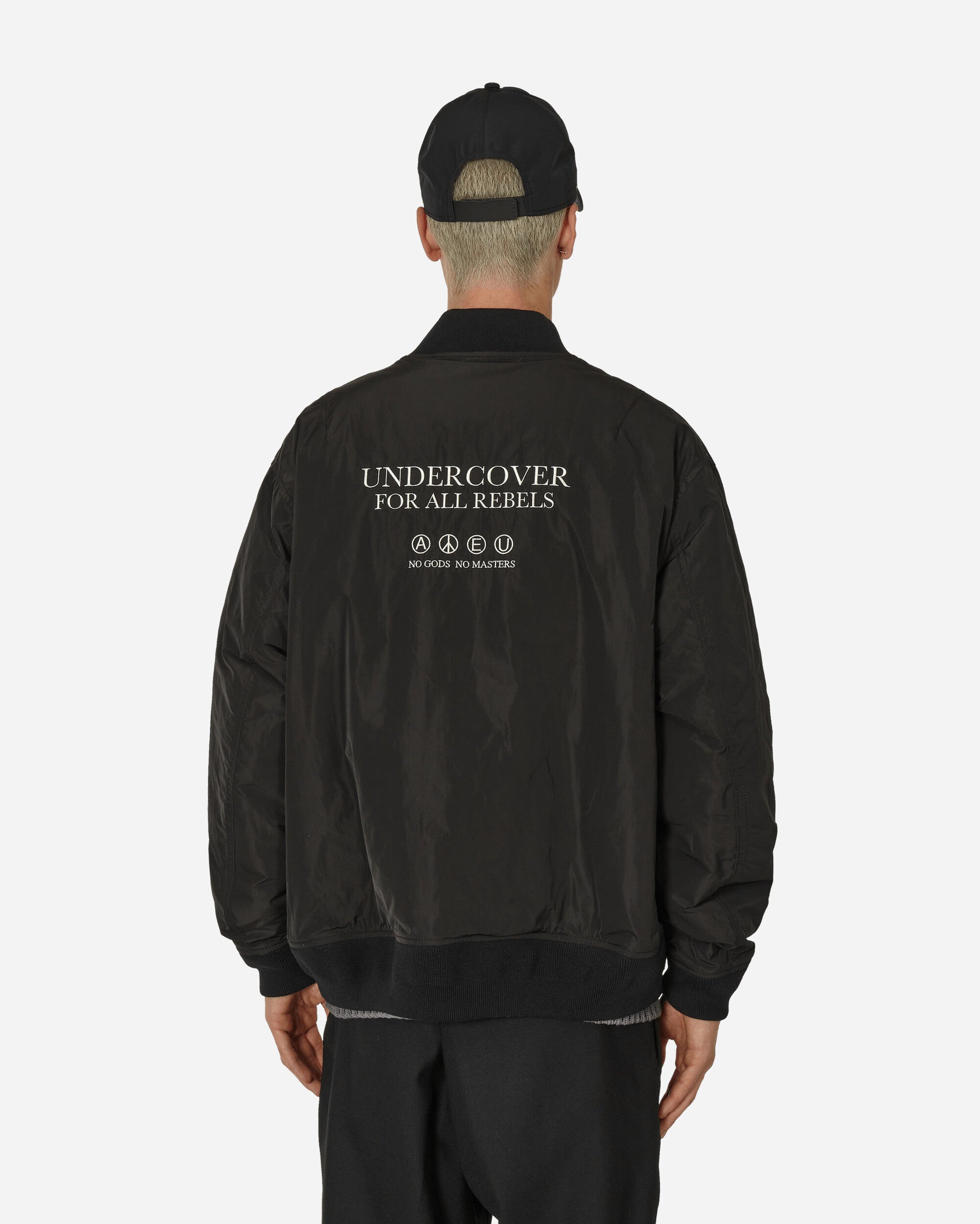 Undercover Ma-1 Bomber Jacket Black Coats and Jackets Bomber Jackets UP1D4201-2 2