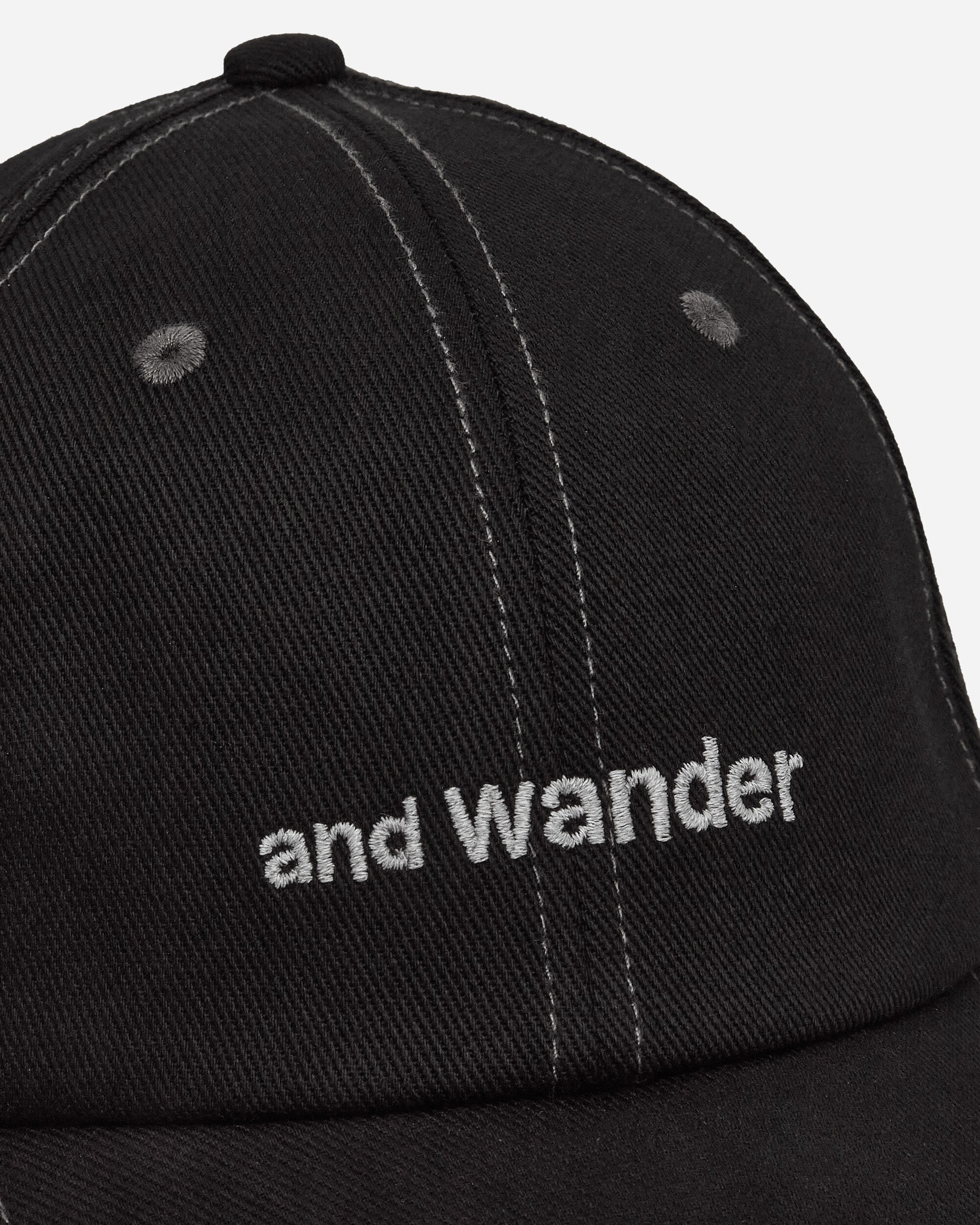 and wander Cotton Twill Cap Black Hats Caps 5744986235 010