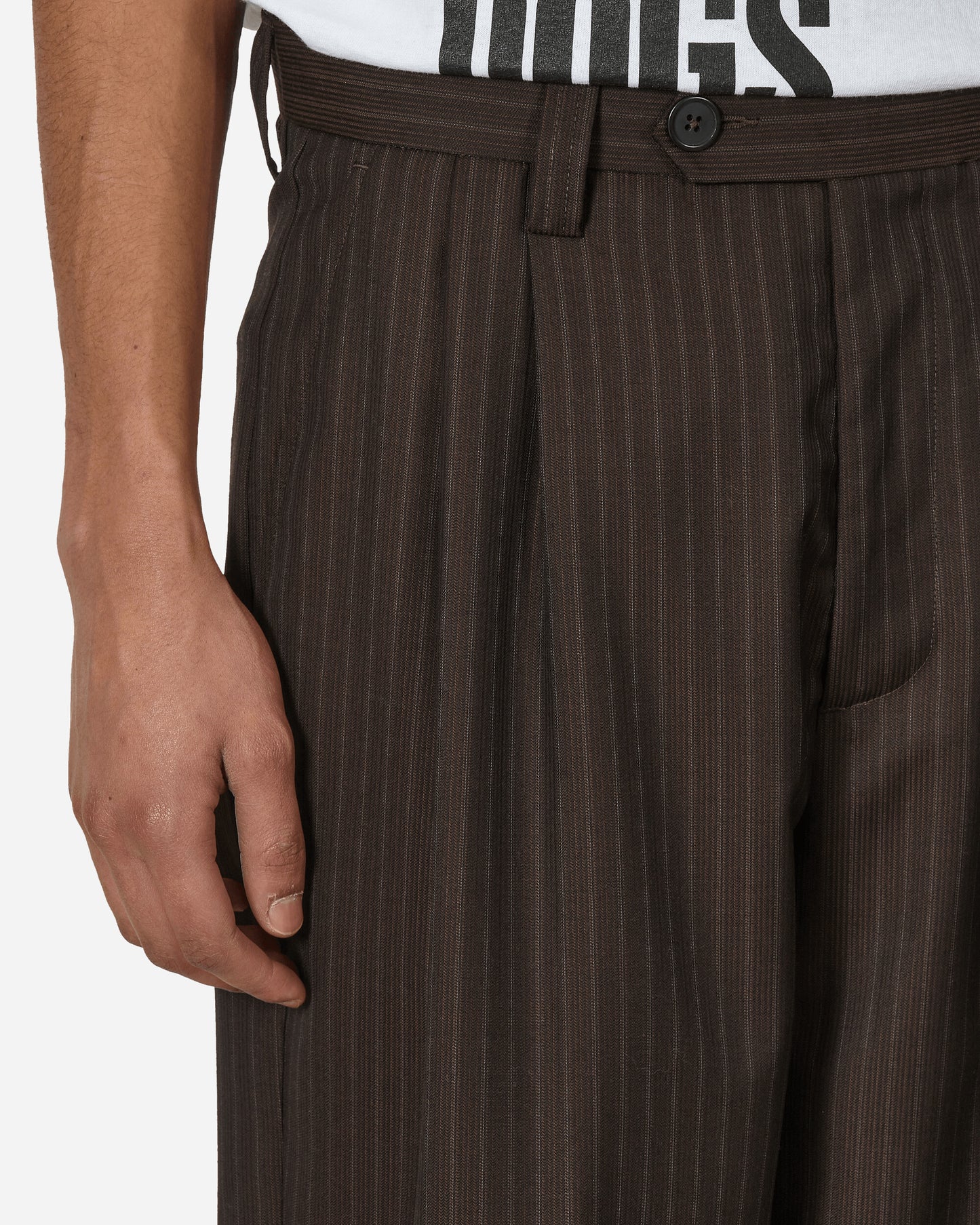 mfpen Scene Trousers Brown Stripe Pants Casual M124-57  1