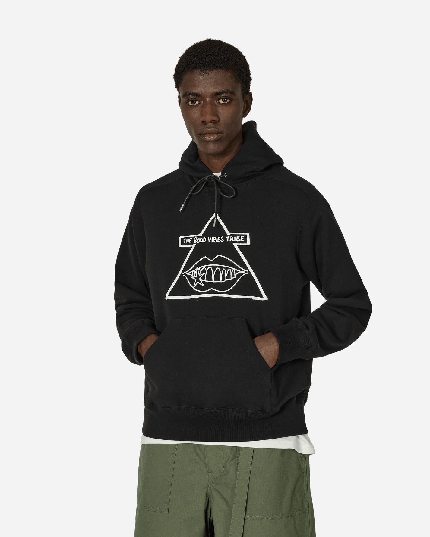 sacai Sacai Gonz The Good Vibes Tribe Hoodie Black Sweatshirts Hoodies 24-0823S 001