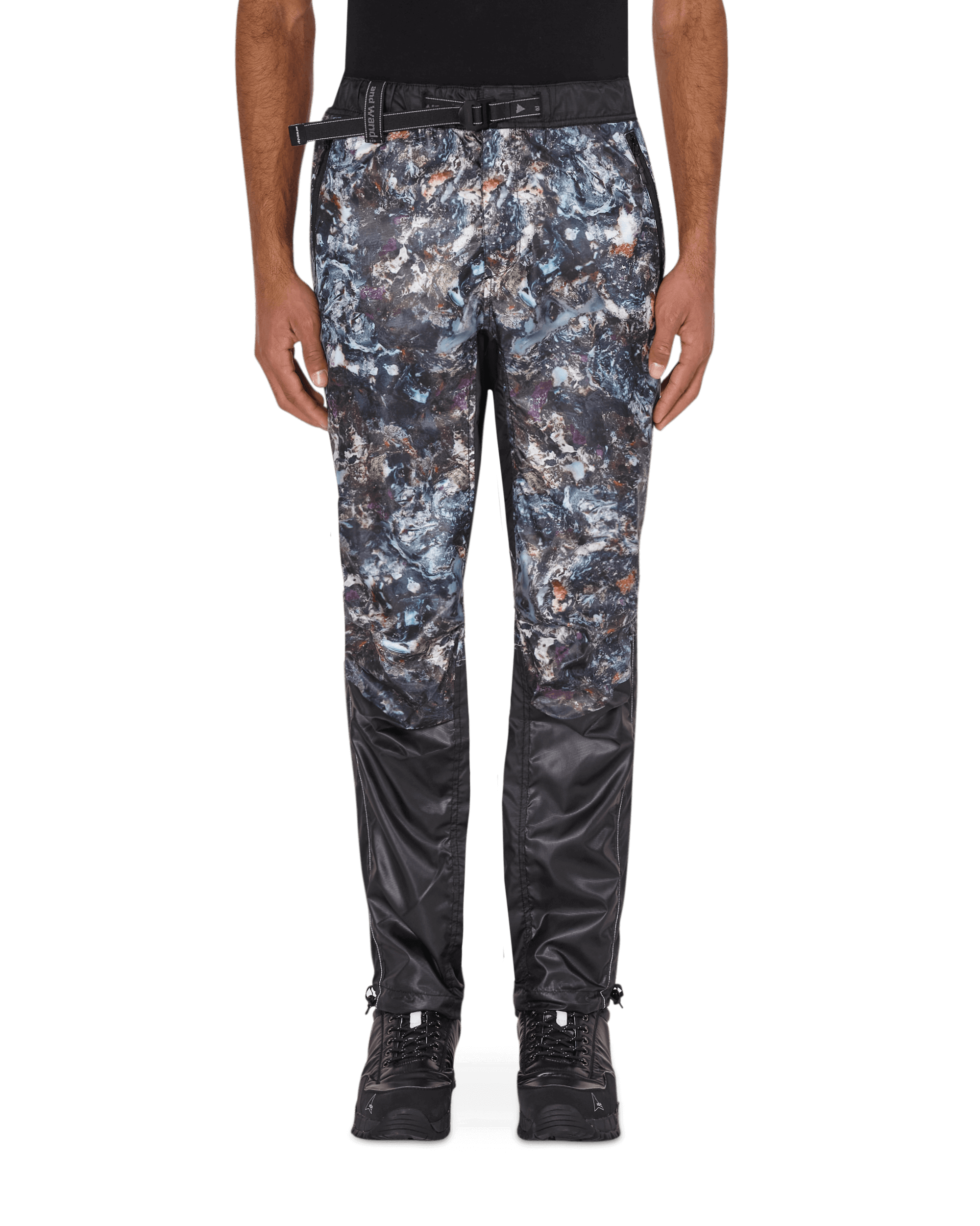 And Wander Stone Printed Rip Black Pants Trousers 5740222009 010