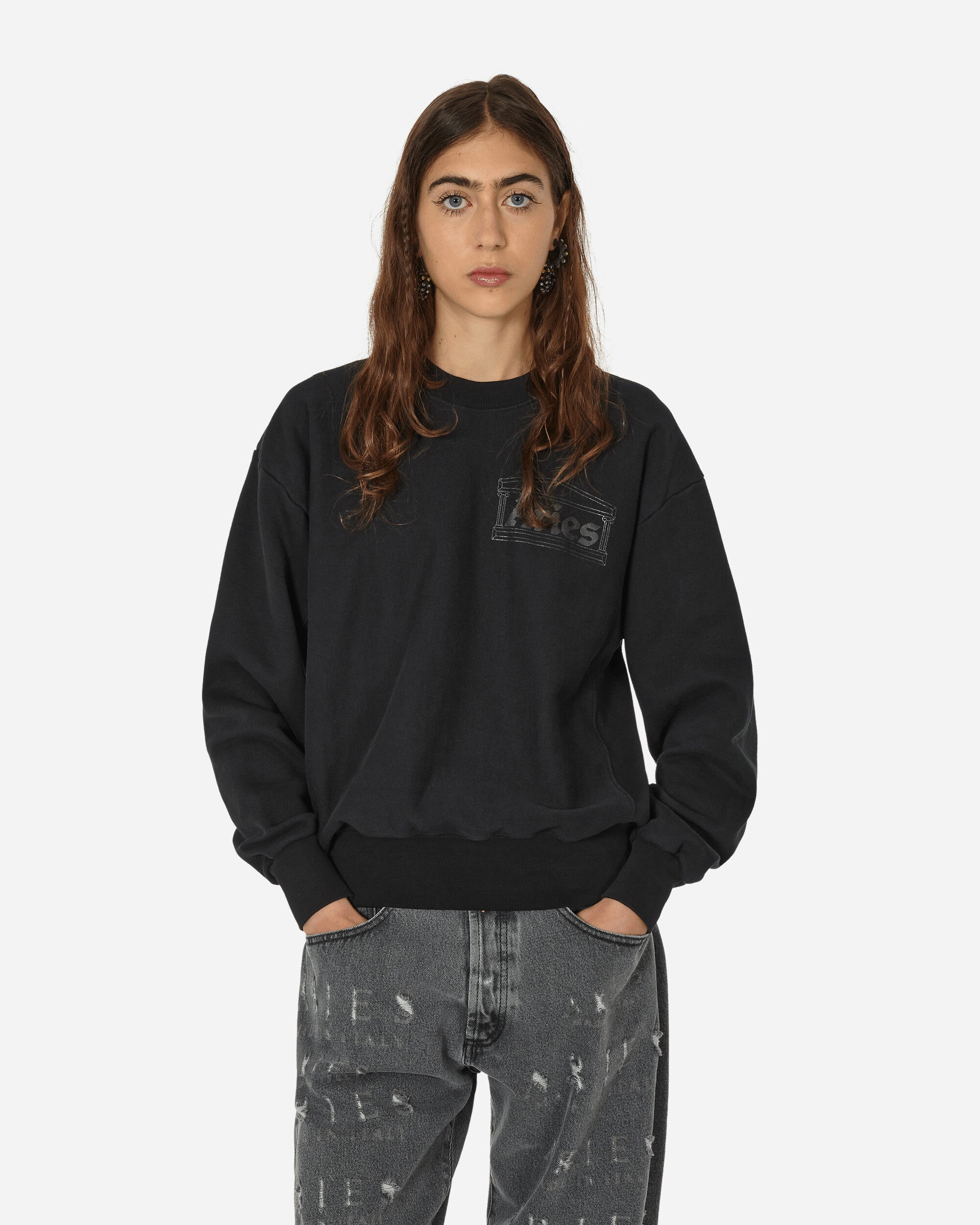 Premium Temple Crewneck Sweatshirt Black