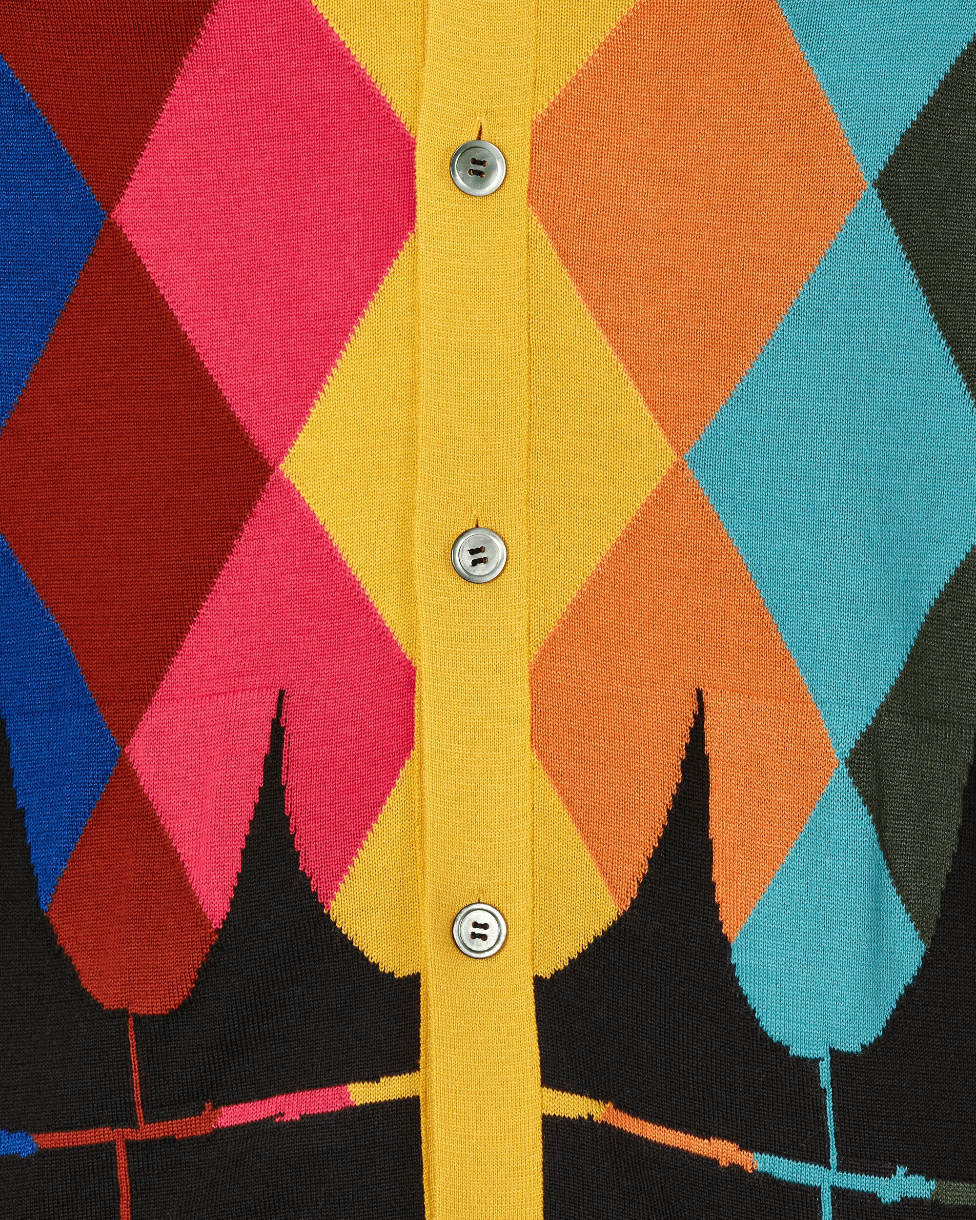 Comme Des Garçons Homme Plus Men'S Sweater Yellow/Multicolor Knitwears Cardigans PK-N003-051 1