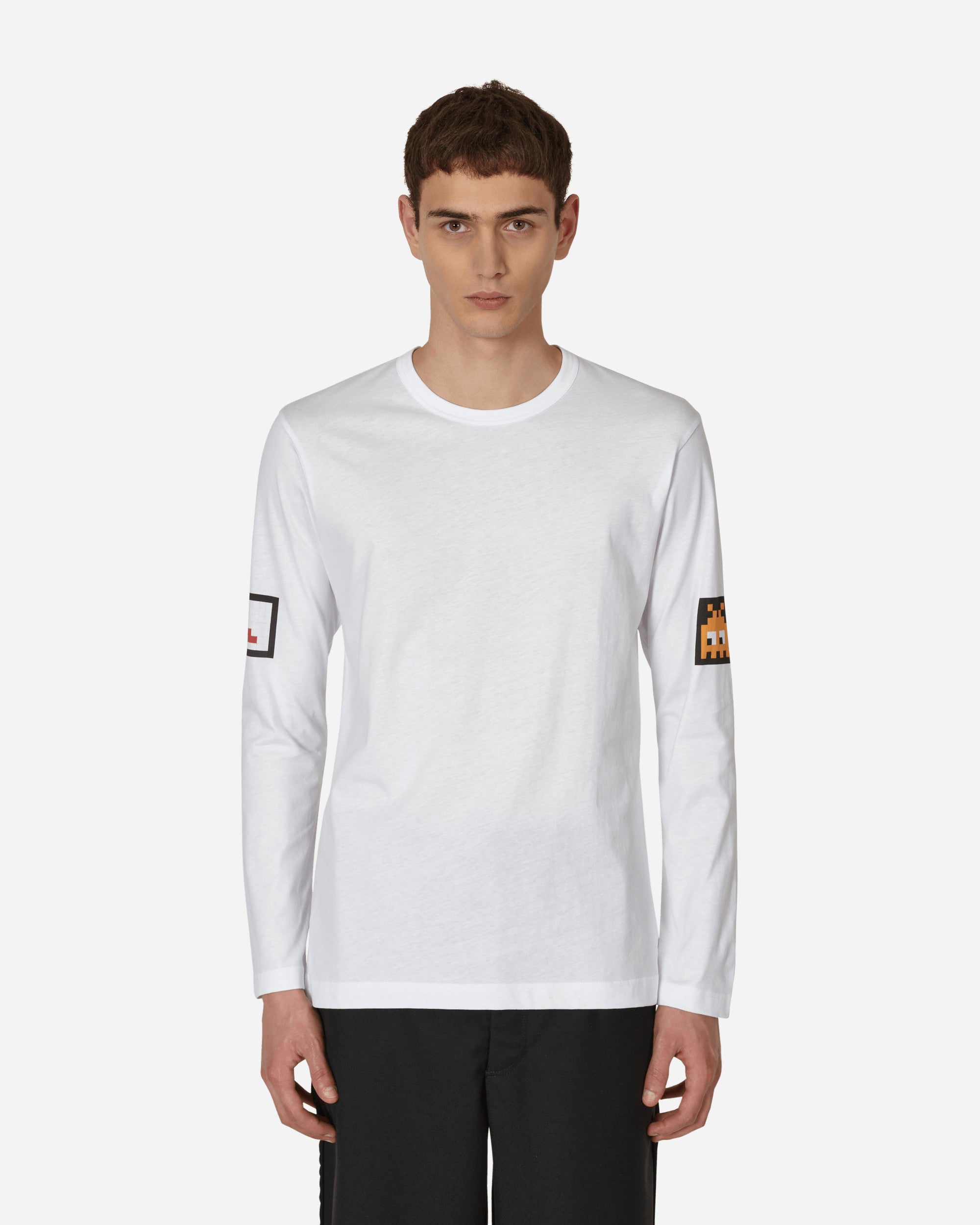 Comme Des Garçons Shirt Mens Longsleeve T-Shirt Knit White T-Shirts Longsleeve FJ-T002-W22 2
