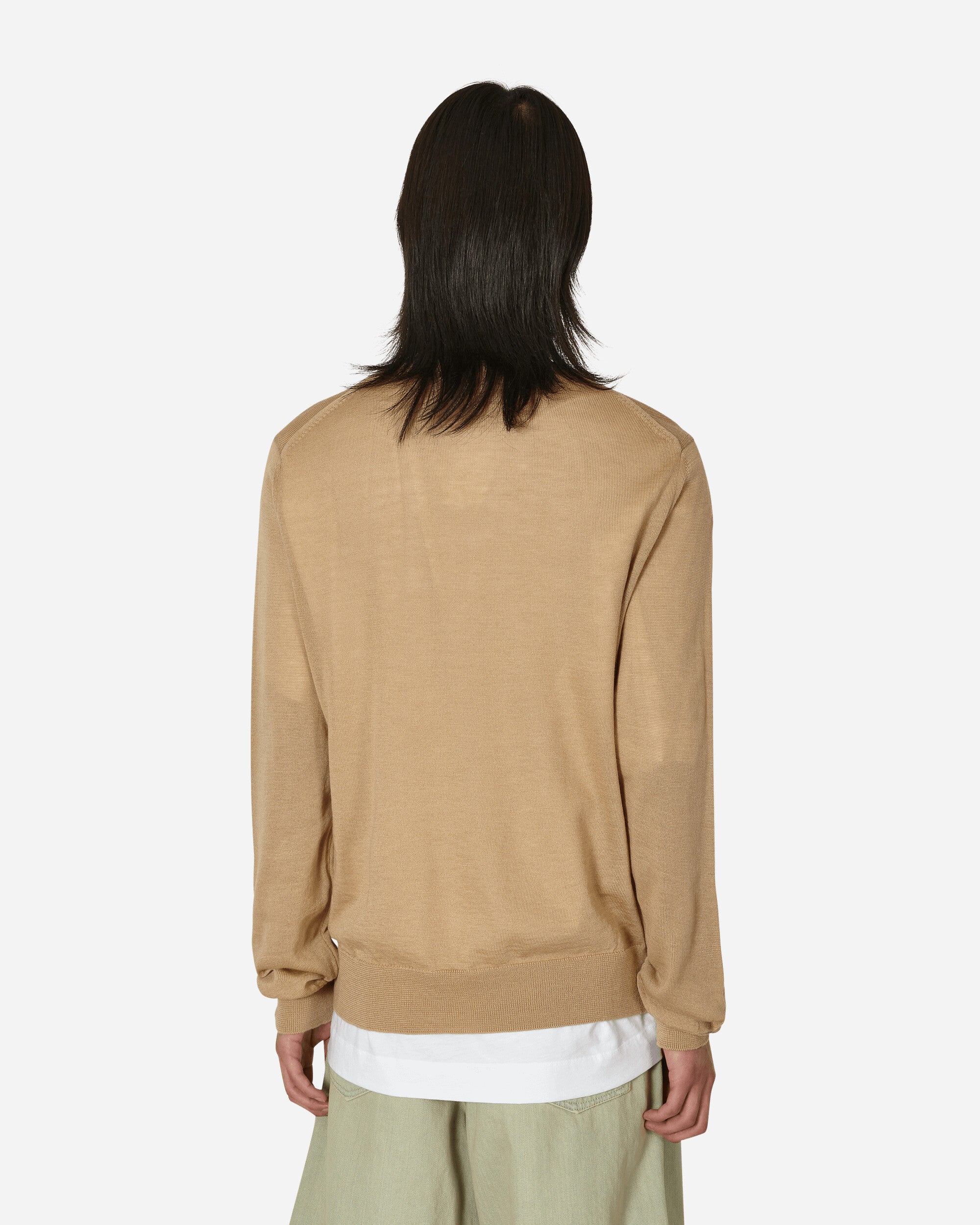 Comme Des Garçons Shirt Crewneck Knit Beige Knitwears Sweaters FK-N013-S23 2