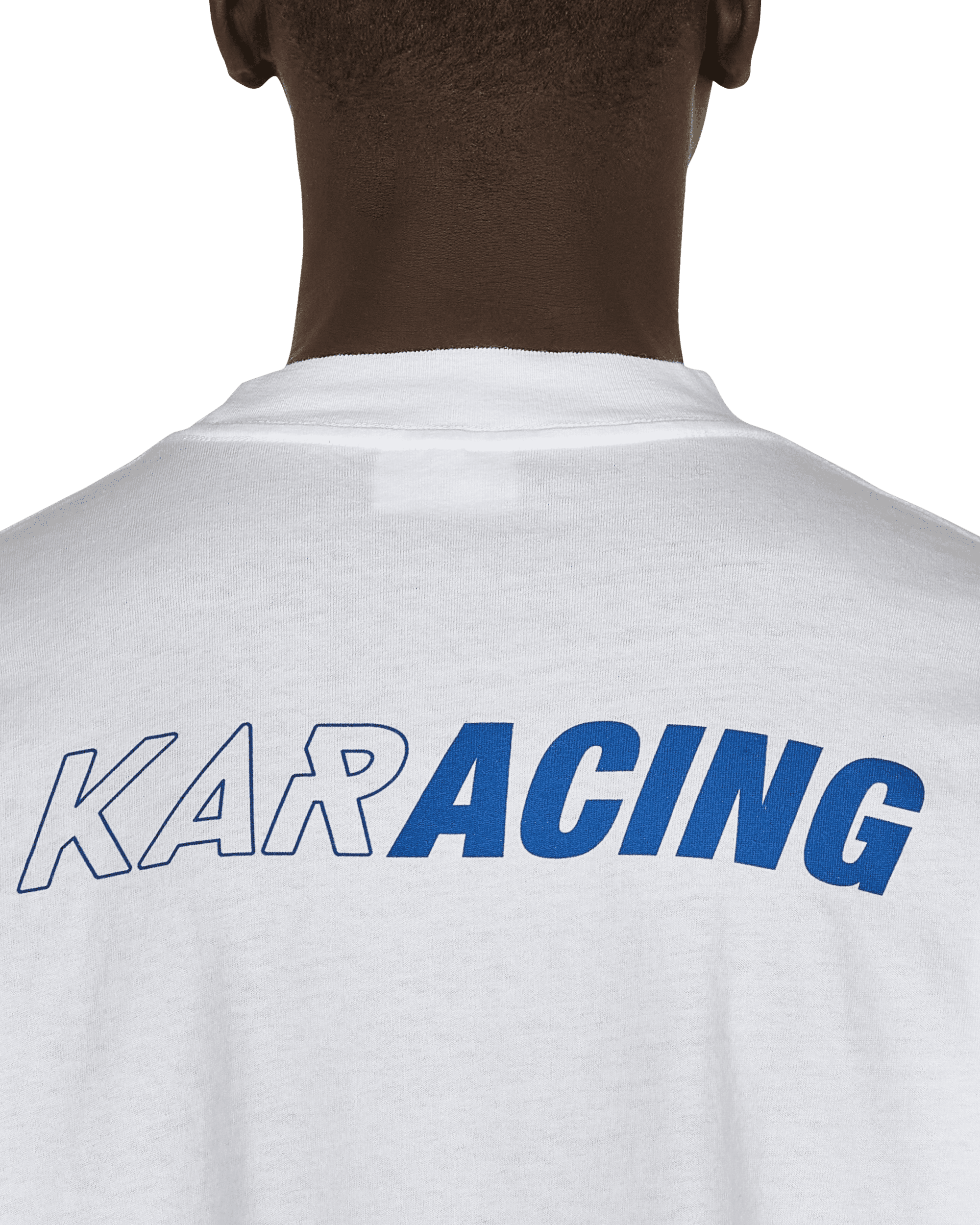 L'Art De L'Automobile Mock Neck Collar T-Shirt White T-Shirts Shortsleeve KARSUPRA 001