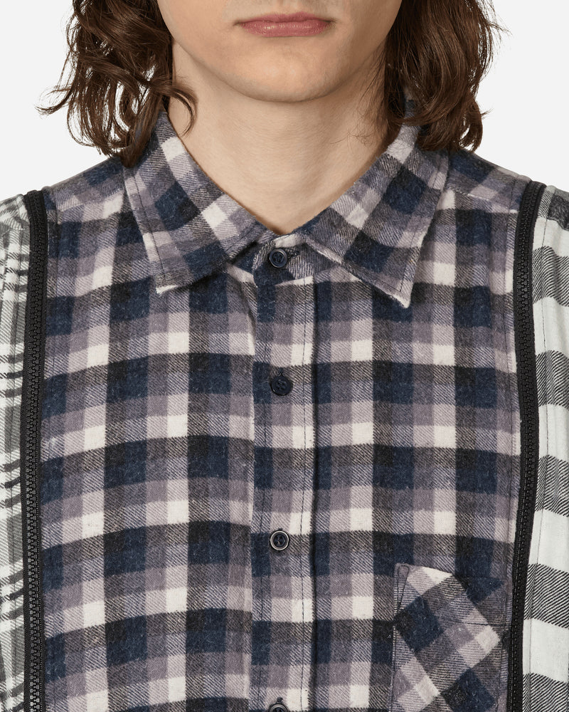 Needles Flannel Shirt - 7 Cuts Zipped Wide Shirt Assorted Shirts Longsleeve Shirt MR343 1007