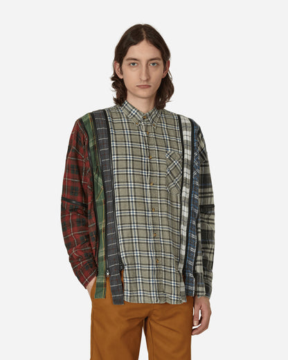 Needles Flannel Shirt - 7 Cuts Zipped Wide Shirt Assorted Shirts Longsleeve Shirt MR343 1012