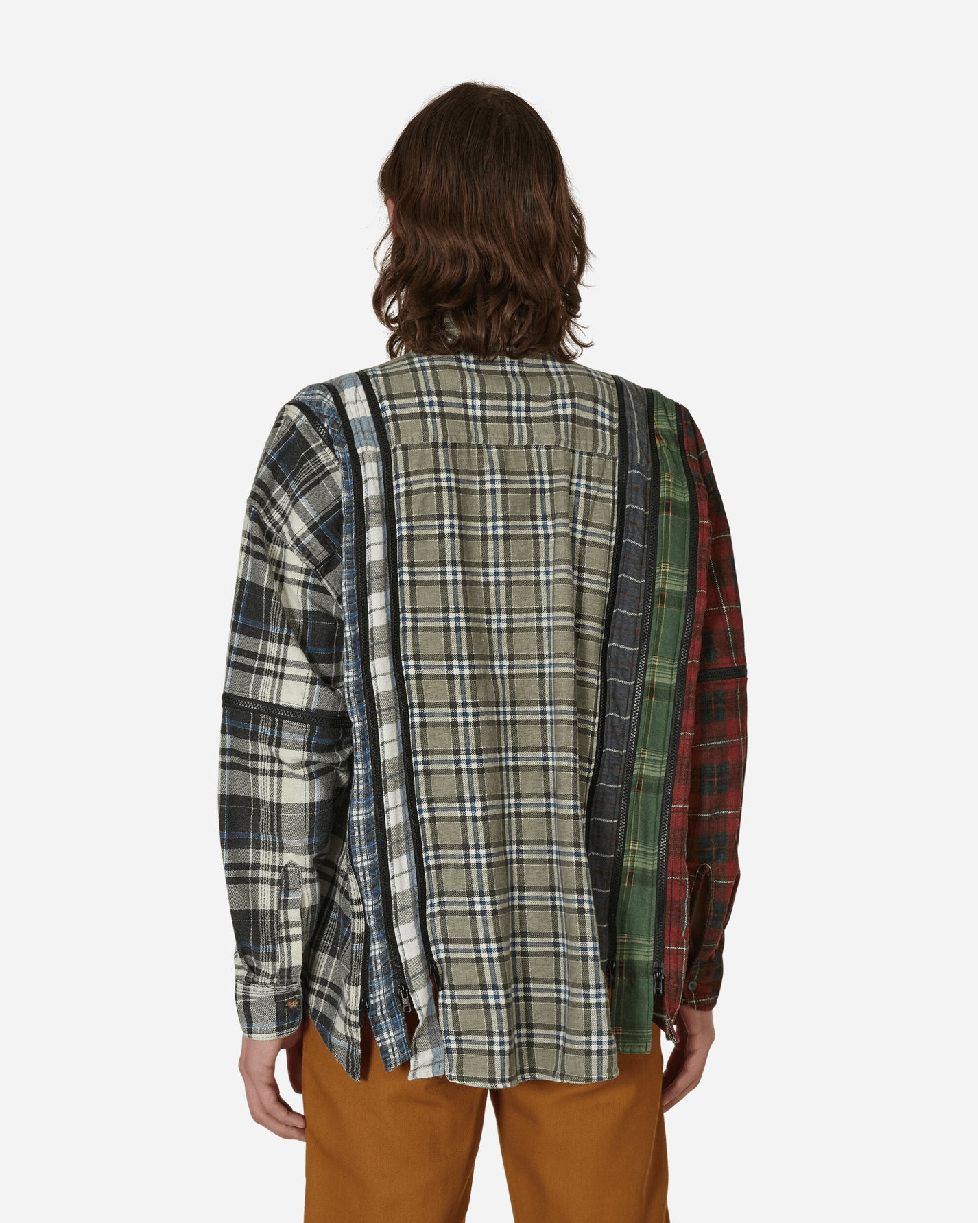 Needles Flannel Shirt - 7 Cuts Zipped Wide Shirt Assorted Shirts Longsleeve Shirt MR343 1012