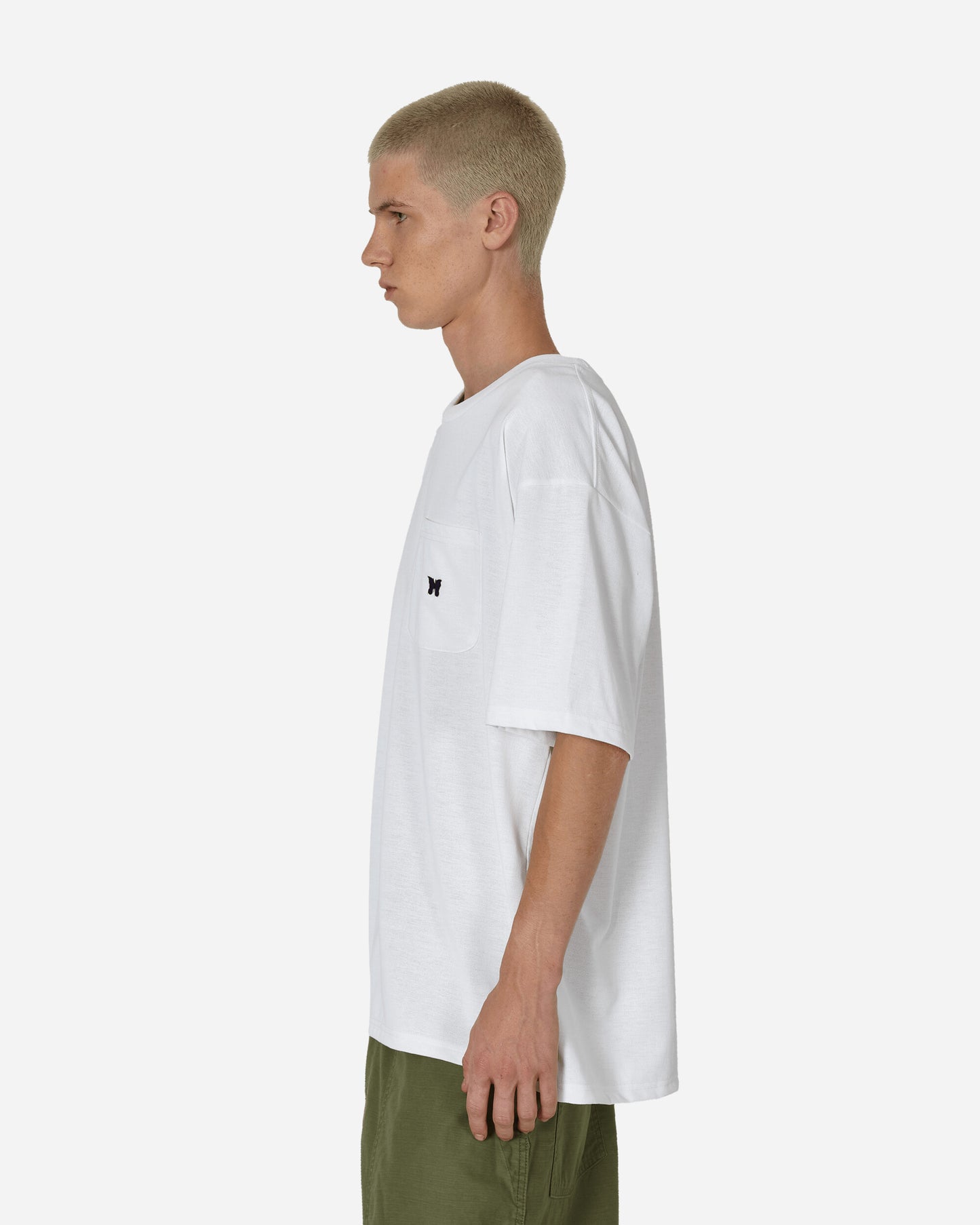 Needles S/S Crew Neck Tee - Poly Jersey White T-Shirts Shortsleeve NS273 A