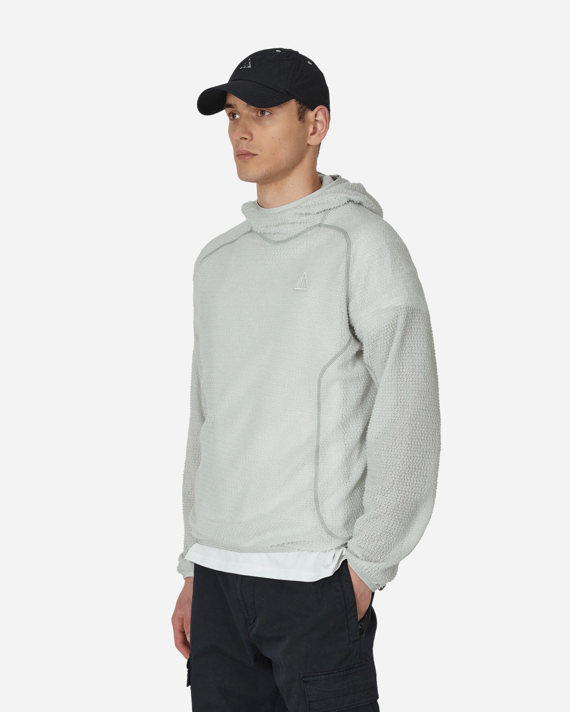 Nike M Acg Wolf Lichen Caps Mid Lyr Light Silver/Speed Yellow Sweatshirts Hoodies DV9426-034