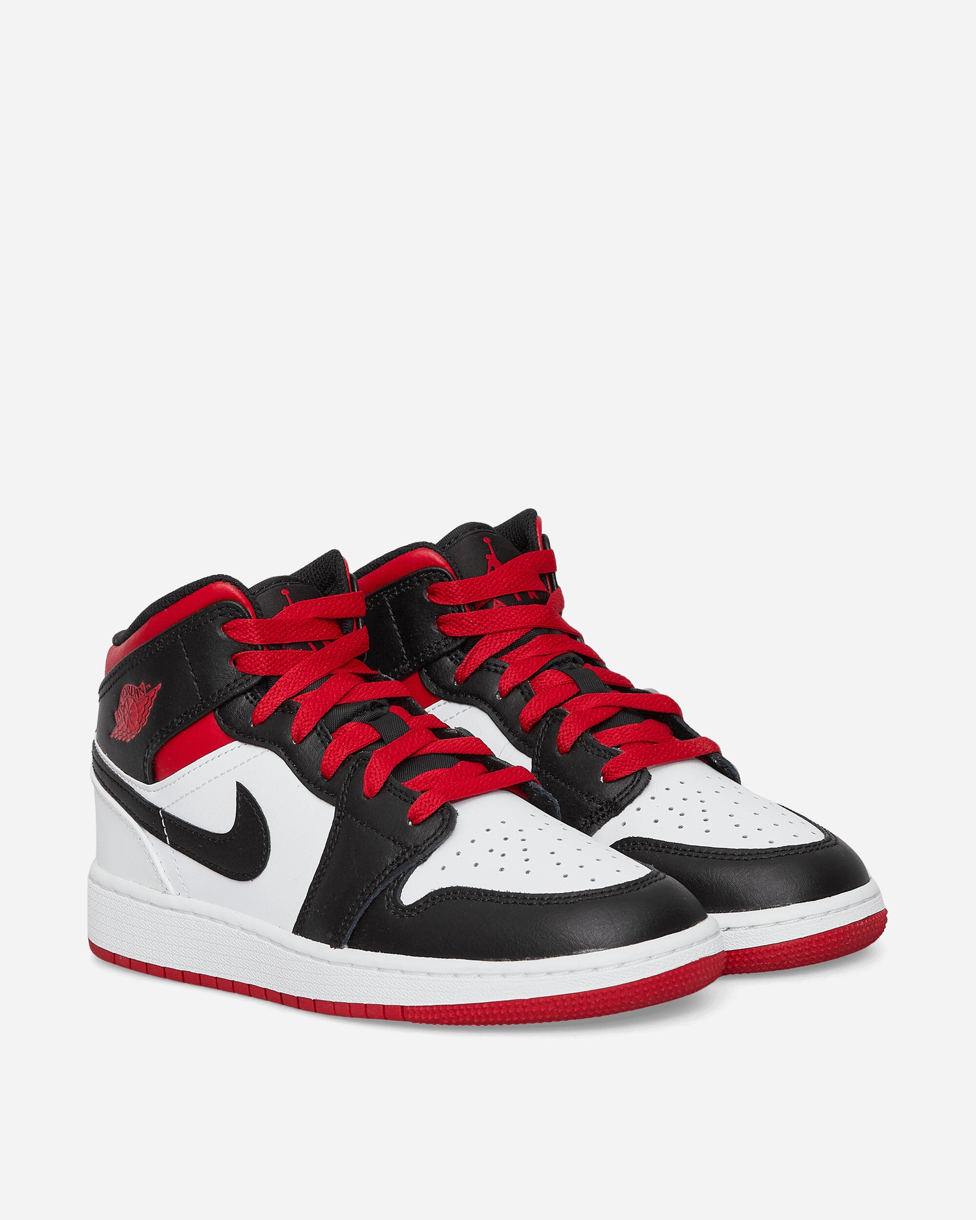 Air Jordan 1 Mid (GS) Sneakers White / Gym Red / Black