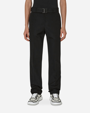 Off-White Buckle Dry Wool Slim Pant Black Pants Trousers OMCA214F22FAB002 1000