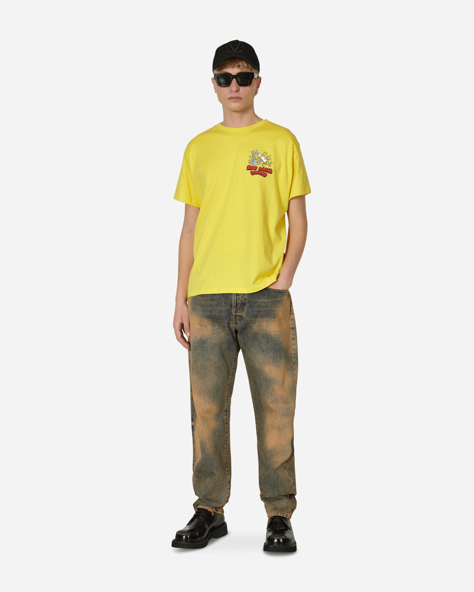 Sky High Farm Flatbush Printed Tshirt Yellow T-Shirts Shortsleeve SHF03T003 1