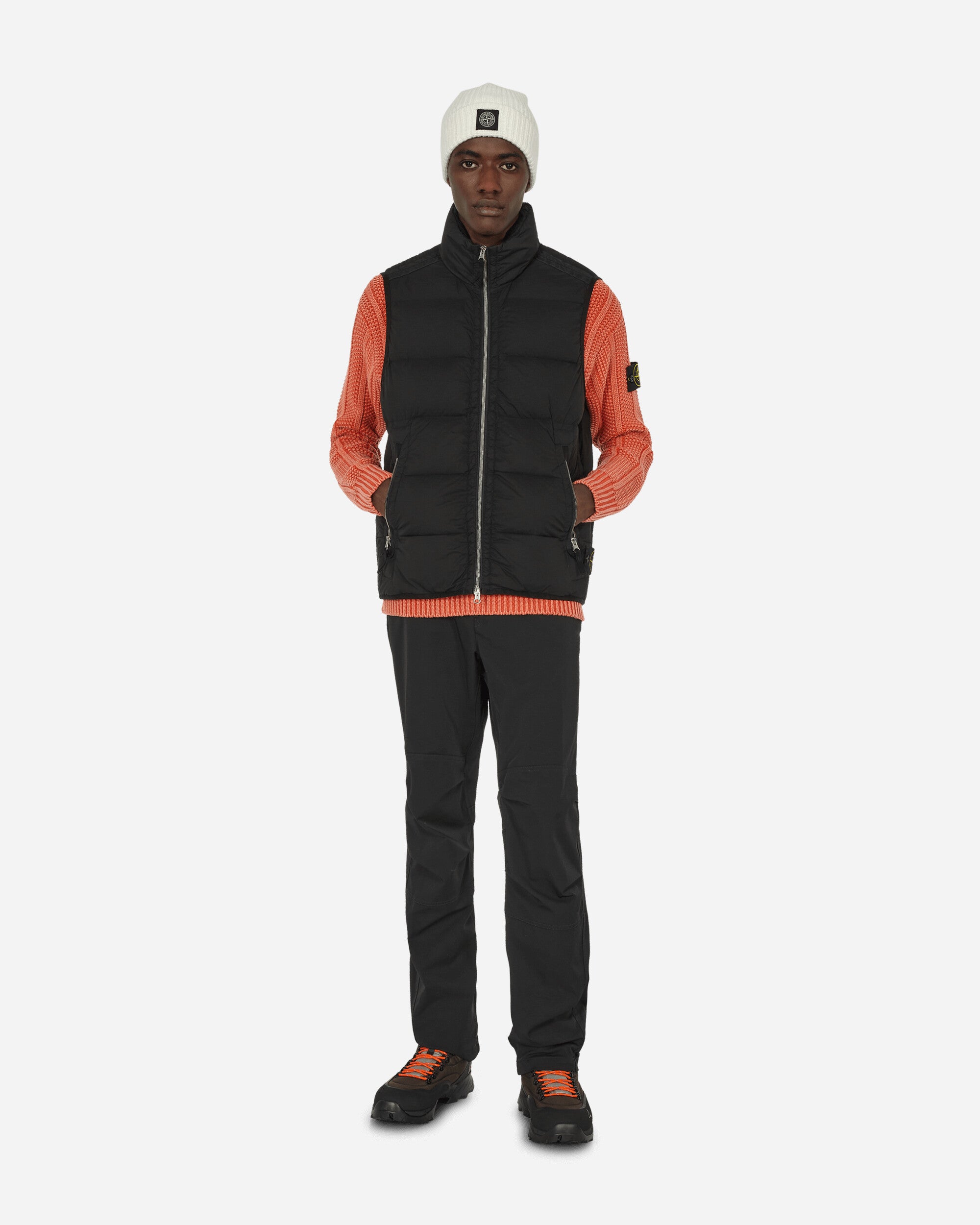 Seamless Tunnel Nylon Down-TC Vest Black