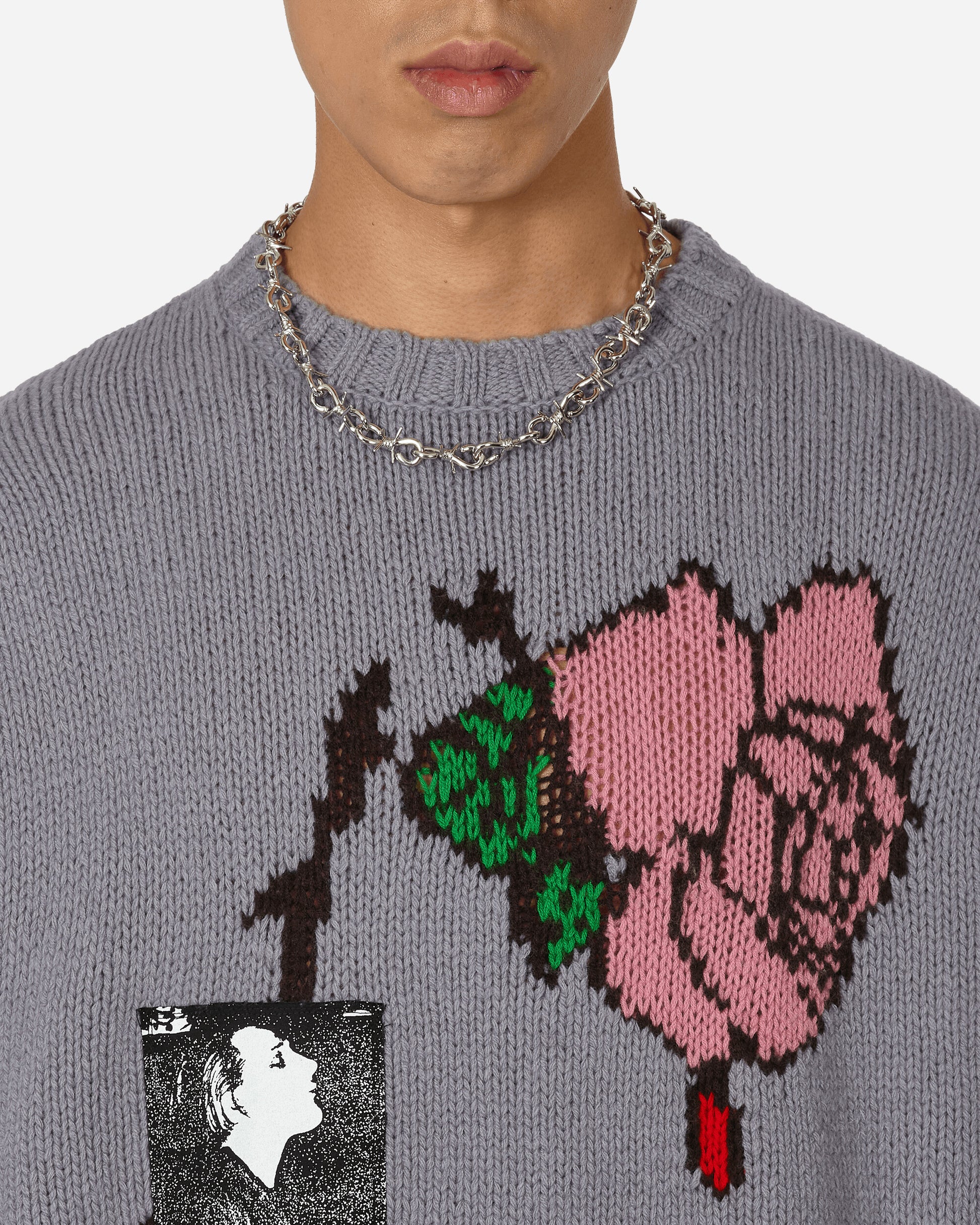Undercover Rose Crewneck Knitwear Lavender Knitwears Sweaters UC2C4915-2 1